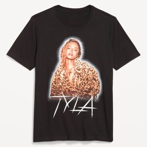 TYLA Black Graphic cotton T-Shirt